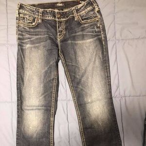 Silver Boot Cut Jeans